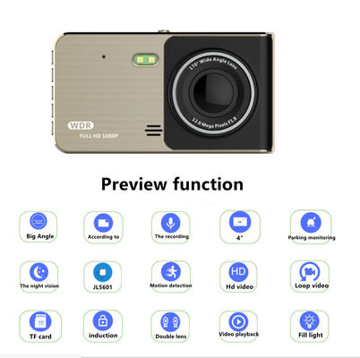 1080P DVR Recorder Motion Sensor Dash Cam avec caméra de recul