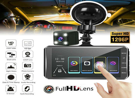 Enregistreur de conduite à double lentille de voiture ODM avec GPS grand angle de 170 degrés