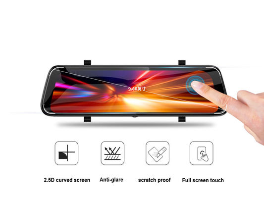 Moniteur de miroir de caméra DVR de voiture étanche IP57 1080P HD