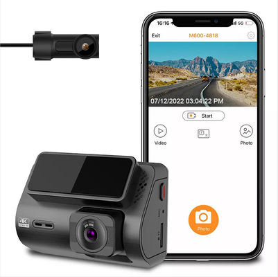 Caméra de tableau de bord GPS HD 4K cachée de 2 pouces avant et arrière de voiture Blackbox