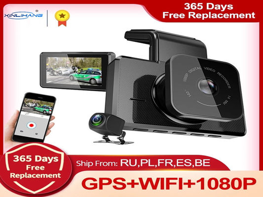 CMOS vue latérale de 3 pouces Dash Cam WIFI GPS caméscope de voiture vue avant et arrière