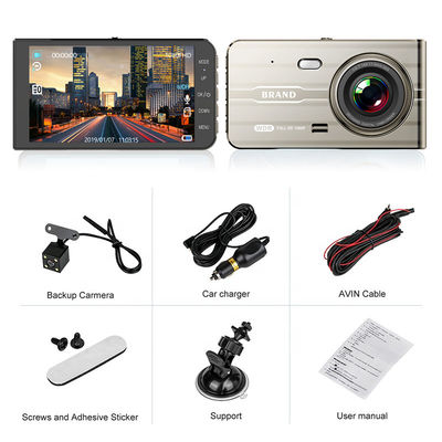 32GB Portable Rearview G Sensor Fenêtre arrière Dash Cam Full HD 1080P Cycle Recording