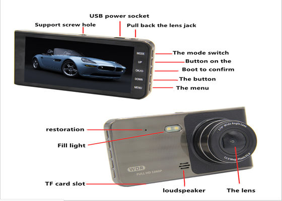 Caméscope double canal 128 Go 1080FHD pour véhicule Blackbox DVR