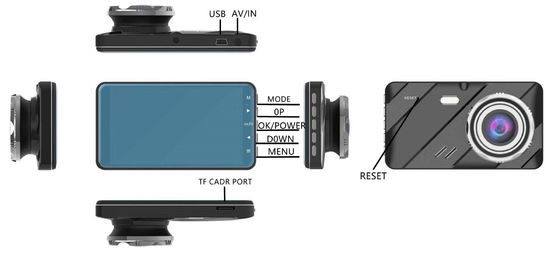 4 &quot;Blackbox DVR Dash Cam rétroviseur voiture Dashcams moniteur de stationnement G-Sensor