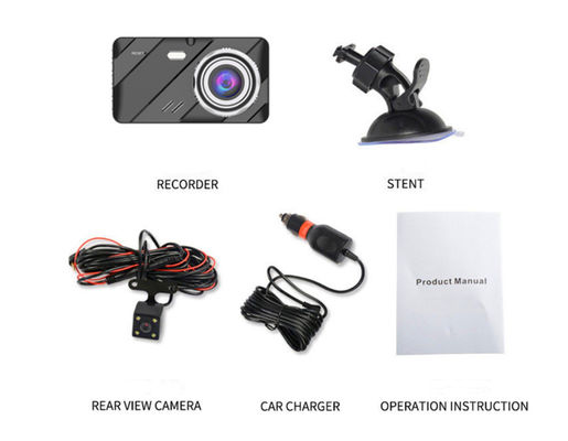 Moniteur de stationnement d'enregistreur de caméra de tiret de voiture de Blackbox de 4 pouces avec l'enregistrement de boucle