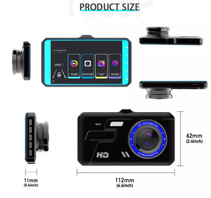 4Inch LCD FHD1080P Grand Angle Vidéo Voiture Dvr Dash Cam Night Version caméra