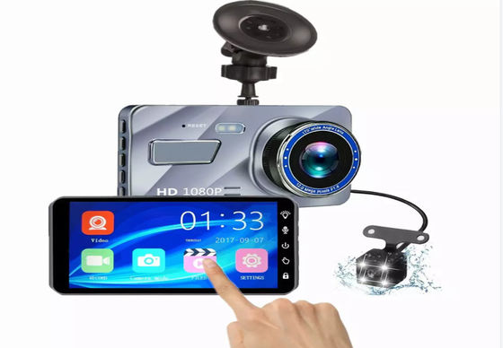 Caméras doubles automatiques Blackbox DVR Full HD 1080P 170 degrés Dash Cam IPS écran tactile