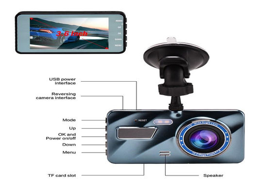 Caméras doubles automatiques Blackbox DVR Full HD 1080P 170 degrés Dash Cam IPS écran tactile