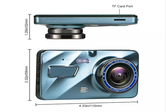 Véhicule WDR IPS Écran Tactile Vidéo Dash Cam Enregistreur Blackbox Double Lentille