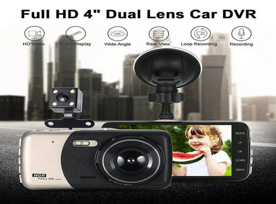 Voiture grand angle DVR Dash Cam 1080P 4 pouces écran tactile IPS à 170 degrés