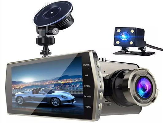 Dual HD 1080P Car DVR Dash Cam Recorder Caméra avant et arrière à écran IPS de 4 pouces