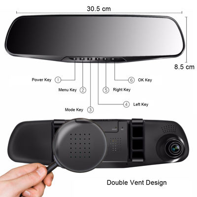Auto Dash Cam Recorder 4.3&quot; LCD FHD 1080p Capteur DVR GC1054 avant et arrière