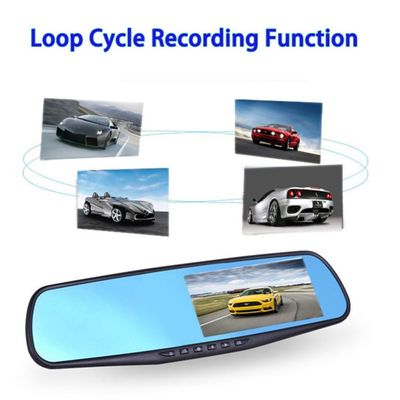 Dashcam DVR FHD 1080p à double objectif activé par le mouvement multi-caméras LCD de 4,3 pouces