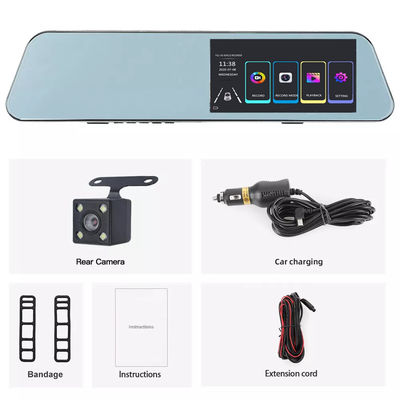 Rétroviseur de caméra de voiture Full HD 1080P Blackbox DVR à double lentille de véhicule