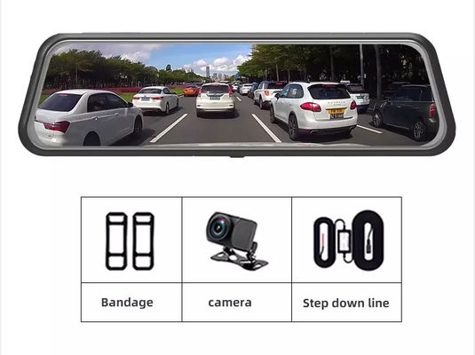 Streaming Media Auto Video Dash Cam Recorder DVR Écran tactile FHD de 9,66 pouces Vue arrière