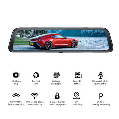 Caméra de tableau de bord de voiture ODM SONY335 DVR 4K avec GPS