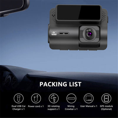 Avant 4K arrière 2K UHD Invisible Dash Cam HD 1080p voiture DVR 24H surveillance de stationnement