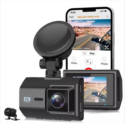 2 pouces IPS Dual Dashcam WiFi 4K 2K Dual avec capteur Sony IMX335