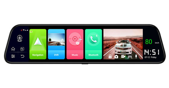 12 pouces ADAS 4G voiture DVR FHD1080P rétroviseur voiture enregistreur 32GB GPS Navigation
