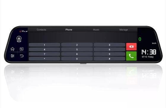 12 pouces ADAS 4G voiture DVR FHD1080P rétroviseur voiture enregistreur 32GB GPS Navigation