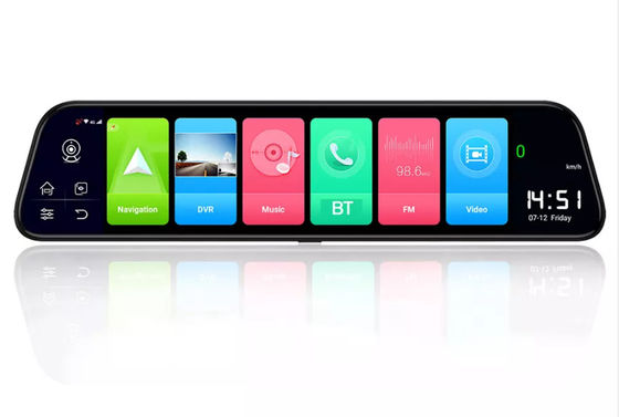 ADAS 4G Android rétroviseur 360 degrés Dash Cams avant et arrière 12 pouces
