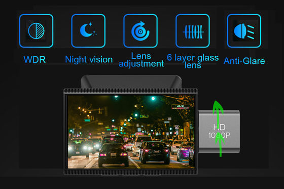 4G Android 8.1 Rétroviseur Car HD DVR 1080p IPS Touch Streaming Media