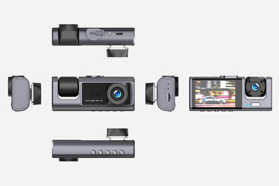 3 lentilles voiture automobile DVR caméra enregistreur vidéo HD 1080P avant arrière à l'intérieur