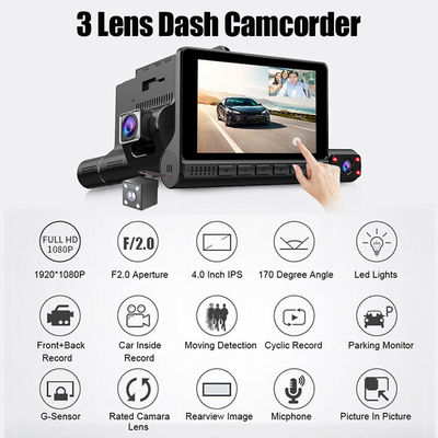 Caméscope numérique FHD voiture DVR 1080p Gps écran tactile Android DVR Dashcam