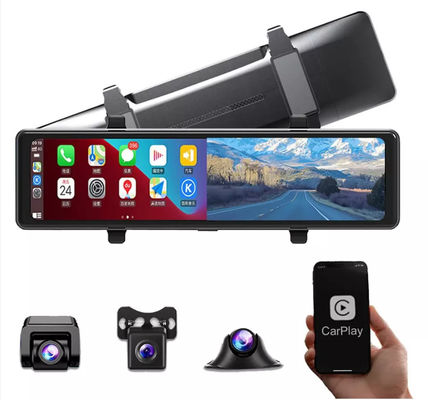 AHD1080P Android sans fil Carplay rétroviseur DVR WIFI GPS 3 caméras