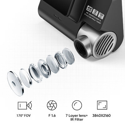 Enregistreur Camara Dashcam Video Recording de la boîte noire DVR de caméra de véhicule de voiture de Wifi GPS 4K