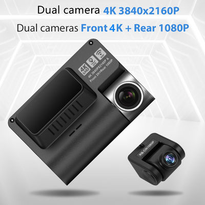 3 caméra de tableau de bord de la voiture DVR de WIFI GPS de came de tiret de l'écran UHD 4K GPS d'IPS de pouce